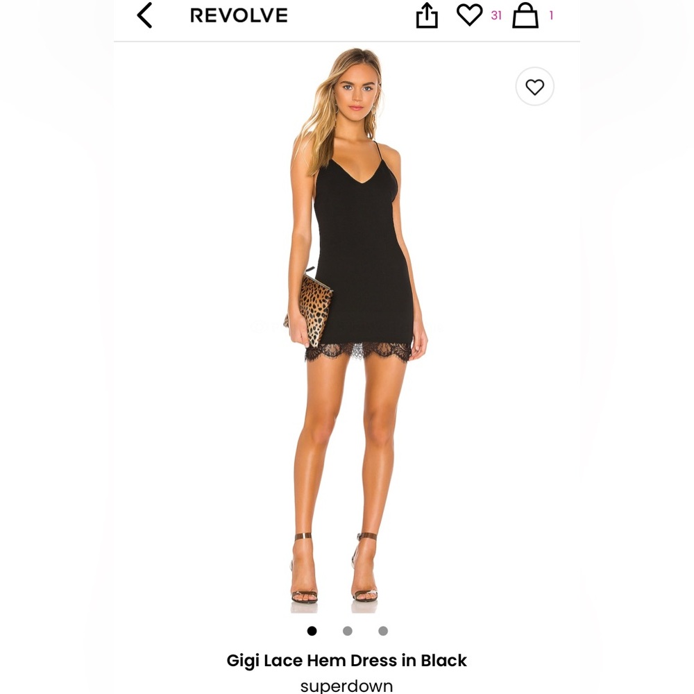 Superdown Gigi Lace Hem Dress